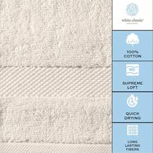 White Classic - Juego de toallas de mano de lujo para baño hotel spa cocina algodón egipcio en círculo 40.64 x 76.2 cm juego de 6 unidades marfil - 08Marfil - Ver 7