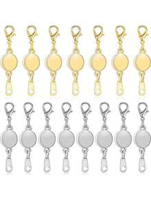 EstiloPaxcoo - 15 cierres magnéticos de bloqueo para joyas, extensor de collar y ayudante para collares, pulseras y joyasVersión mejorada - 1 - Ver 1