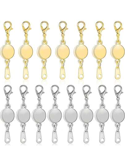 EstiloPaxcoo - 15 cierres magnéticos de bloqueo para joyas, extensor de collar y ayudante para collares, pulseras y joyasVersión mejorada