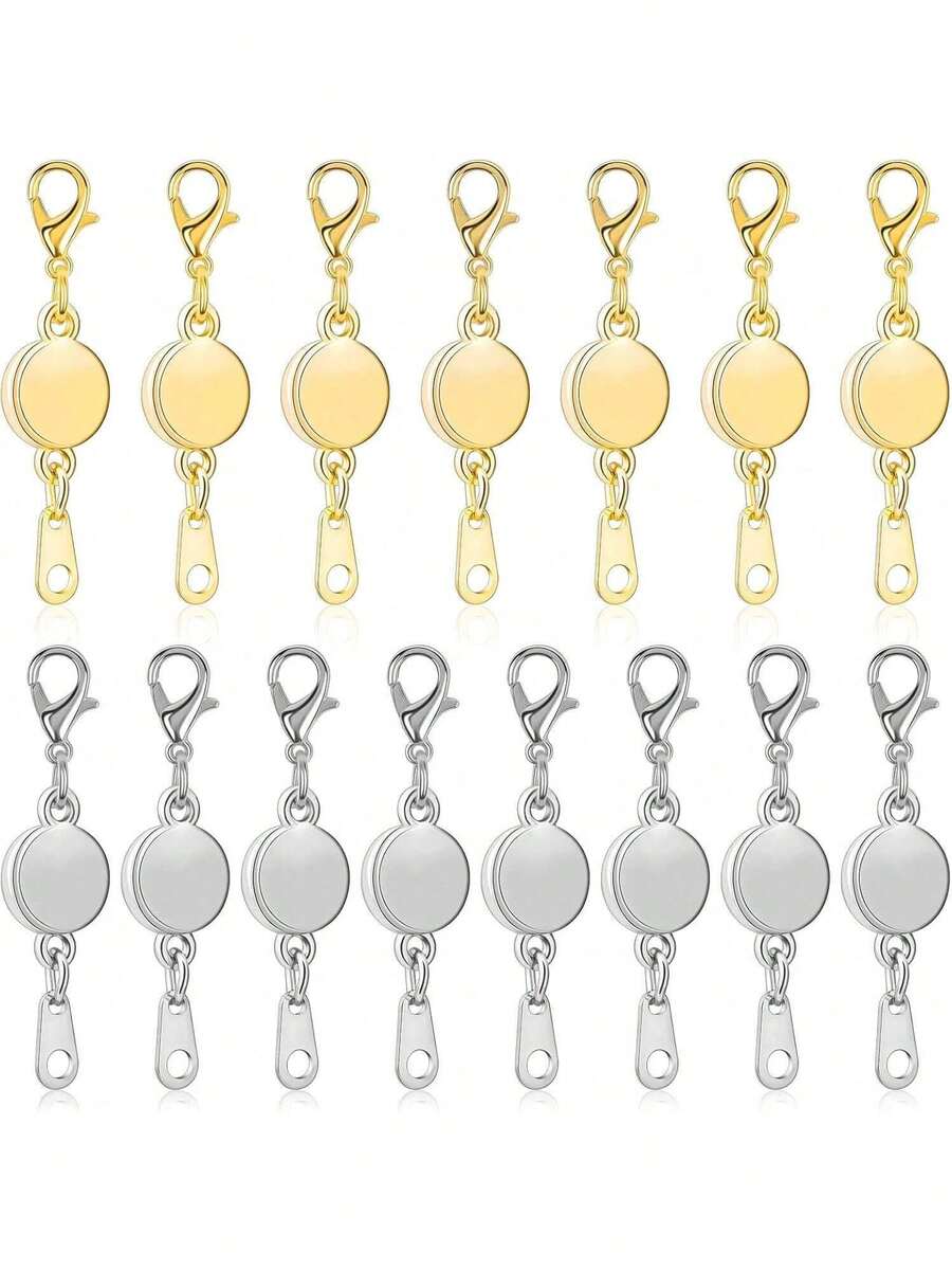 EstiloPaxcoo - 15 cierres magnéticos de bloqueo para joyas, extensor de collar y ayudante para collares, pulseras y joyasVersión mejorada - 1 - Ver 1
