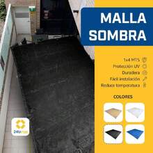 Malla Sombra 1x4 Metros - Rectangular Negra - Lonas para Exteriores - Lona para Sombra - Argolla y Bastilla Ultra-Resistente - Protección UV - Fácil Instalación - Malla 1x4 Negra,37265350 - Rojo y blanco - Ver 2