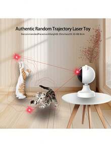 自动LED激光猫玩具，猫形，红色激光指示器，互动猫玩具，适合宠物 - USB充电 - 彩色 - 查看 10