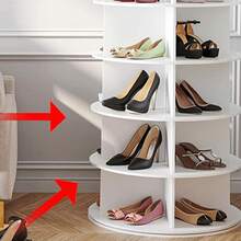 5 Tier 360° Rotating Shoe Rack Tower - Revolving Shoe Organizer Storage Rack