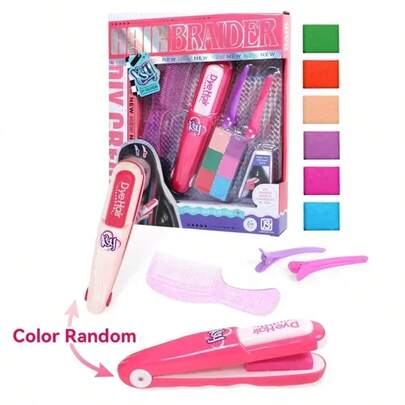 DIY Colorful Hair Dye Stick Set, Washable Hair Chalk Crayons Toy For Girls, Temporary Hair Coloring Chalk Brush Set, Children Toy