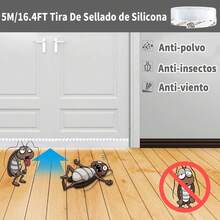 MOLOLAN Adhesive Door Dust Guard Prevents Insects And Dust 5M - Transparent - View 7