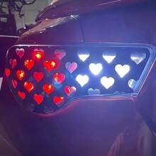 1 miếng dán đèn hậu hình trái tim rỗng cho xe hơi, decal tự dính, có thể cắt tỉa, phù hợp với hầu hết các loại xe. - Yêu - Xem 4