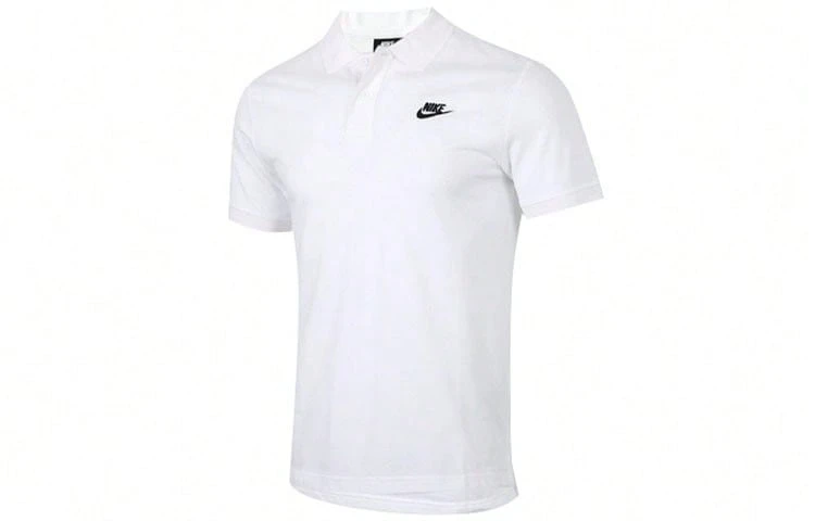 Nike Sportswear 纯色 Logo 休闲运动 Polo 衫，男款，白色