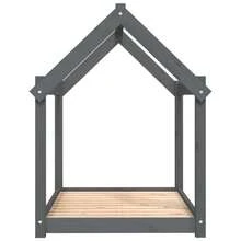 vidaXL Lit for chien cinza 101x70x90 cm Bois de pin solid - Cinza - Ver 6