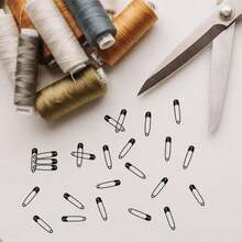 120pcs Black, Silver, Gold Metal Pins, 0.75 Inch, Small, Versatile, Easy To Use, Ideal Sewing Accessory For Crafts, Quilting And DIY Projects, High Quality, Rust And Corrosion Resistant (No Packaging Box) - Multicolor - View 5