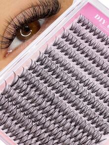 240pcs Mixed False Eyelashes Set, D-Curl Voluminous, High Capacity, 20D Criss-Cross Curled, Natural Hot Melt 3D Soft Segmented, Eyelash Combination Set, False Eyelashes - Black - View 13
