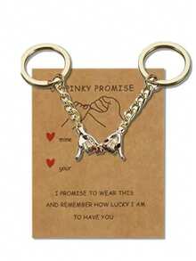 Couple/Friends/Bestie Holding Hands Creative Metal Keychain, Personalized Fashion Keyring For Valentine's Day - Multicolor - View 12