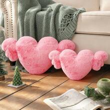 1 Headrest + 1 Lumbar Pillow, Plush Heart-Shaped Neck Pillow And Plush Lumbar Pillow, Car Seat Accessories - A - View 9