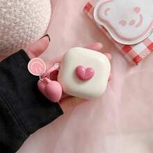 Heart-Shaped Pendant Earphone Case Compatible With Samsung Galaxy Buds 2 Pro/3 Pro/FE Wireless Bluetooth Earphones, Protective Cover For Buds 2/3/Live/Pro Earphones, Creative Protective Case - Pink Heart - View 9