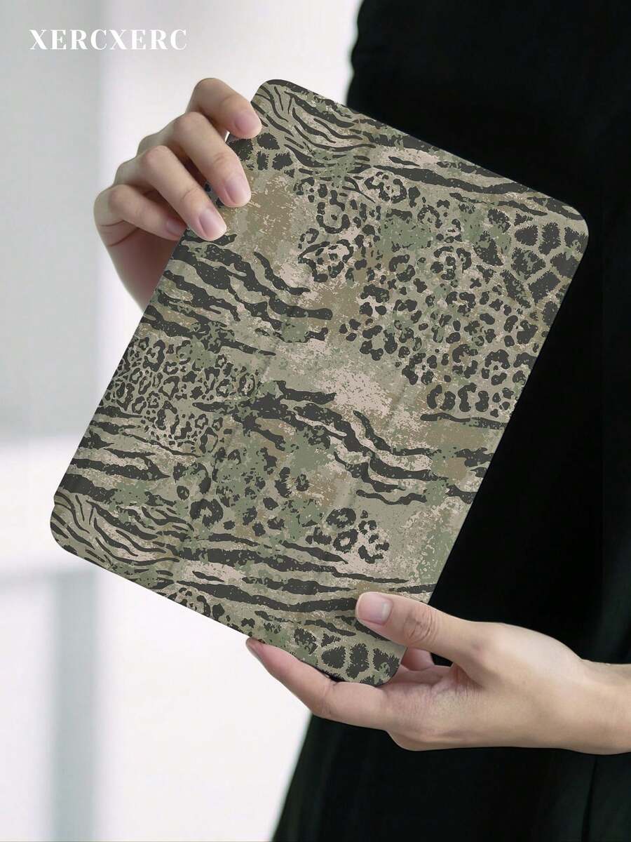 xercxerc Leopard Print Design IPad Air 11 Inch Case, IPad A16 Case, IPad 9th/10th/11th Generation Case, Fall IPad Case, Back To School, For IPad Pro 12.9, 11, 10.9 (2025/2024), IPad Air 10.9, 10.5, IPad Mini 8.3, Galaxy Tab S10+, S9+, S9, S8+, S8, S7 FE, A9, A8, A7+ - Nhiều màu - Xem 1