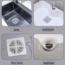 5/50/100pcs Disposable Non-Woven Square Floor Drain Cover (10cm/3.94in*10cm/3.94in), Suitable For Home Kitchen, Bathroom, Shower Drain To Prevent Clogging And Mosquito Escape, Disposable Filter Mesh Drain Cover - Grey - View 4