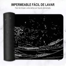 E T EASYTAO Alfombrilla para Ratón XXL Profesional 800 * 300 * 3 mm Mousepad de Escritorio Grande Impermeable y Antideslizante para Gamer Empleado Ordenador PC Laptop(Ondulada) - Ondulada - Ver 5