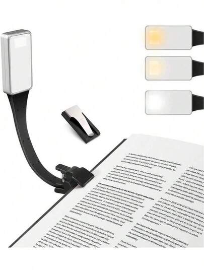 EstiloLuz De Lectura, AUSEIN Mini LáMpara De Libro Cuidado De Ojos Con Luz Nocturna Recargable USB 3 Modos De Brillo Con Clip, 360 °     Flexible, LED PortáTil Para Lectores Noche, E-Reader, Estudio1VersióN Mejorada