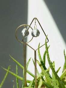 3 件装棱柱种植桩花盆装饰、花园装饰、家居装饰 - 金色 - 查看 7