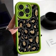 Nueva funda de teléfono de cuerpo completo antideslizante, a prueba de golpes y elegante Funda de teléfono: 1 Funda de teléfono mate suave con estampado de leopardo dorado vintage compatible con iPhone 16 15 14 13 12 11 Pro Max 14 15 16 Plus XS XR X 8 7 SE 2020 ¡Consigue una funda de teléfono que se vea bien! - 1 pieza - Ver 4