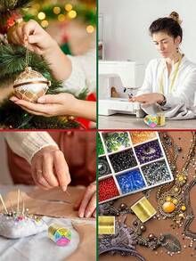 EstiloMandala Crafts - Juego de hilo dorado metálico para bordar, hilo dorado de 218 yardas, 200 m, para máquina de coser, decorativo, costura a mano, punto de cruz, trabajo bordado computarizadoVersión mejorada - Pago - Ver 7