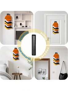 EstiloOrganizador De Gorras Para Pared,Puede Colgar 16 Sombreros,Perchero Para Gorras De BéIsbol Con Adhesivo Fuerte Y Tornillos,Soporte Para Sombreros Sin Necesidad Perforar Dormitorios Armarios, NegroVersióN Mejorada - 1 blanco - Ver 3