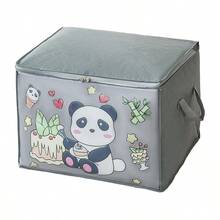 1pc Cartoon Element Large Capacity Storage Box, Multi-Functional With Lid, Dustproof Waterproof Foldable Storage, Cute Cartoon Animal Pattern Design For Home Clothing, Underwear, Quilt, And Miscellaneous Storage, Best Gift For Girls - Layer - View 13