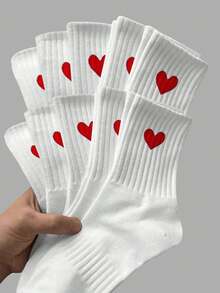 1/3/5/10/15/20 Đôi tất nữ thấm hút mồ hôi, dài đến giữa bắp chân, màu trắng, cao đến đầu gối, tất dài, tất nữ, tất dài, tất mắt cá chân, tất dài đến giữa bắp chân hàng ngày - Nhiều màu - Xem 5