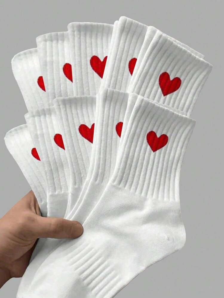 1/3/5/10/15/20 pares de calcetines de media caña con absorción de humedad para mujeres, blancos, hasta la rodilla, calcetines largos, calcetines para mujeres, calcetines largos, calcetines tobilleros, calcetines de media caña para uso diario - Multicolor - Añade 6