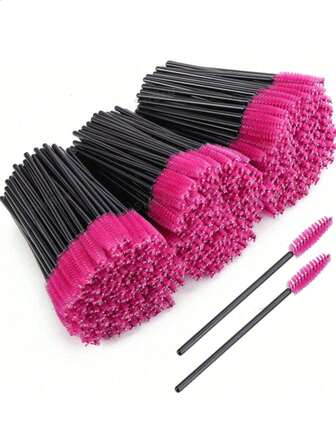 500/1 st engångsmascaraborstar, mascaraborstar i bulk, ögonfransborstar, spiralborstar, sminkverktyg, lämplig för ögonfransförlängningar, ögonbrynsborstar, ögonskuggsborstar, spiralborstar.