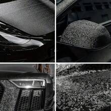 1pc Car Personalized Ghost Black Wrap Film, High-End Personalized Matte Black Car Wrap Film, Personalized Universe Ghost Black Car And Motorcycle Sticker, Waterproof, Scratch-Resistant, Breathable, Rearview Mirror - Universal Car Wrap Film - One Size - View 11