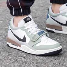 Nike 男子AIR JORDAN LEGACY 312運動訓練籃球鞋 - 白色/綠色 - 查看 4