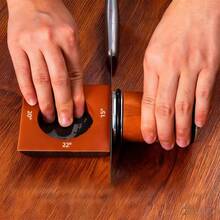Knife Sharpener, Rolling Knife Sharpener Kit With Magnetic Holder, Kitchen Knife Sharpener With Diamond Disks, Knife Sharpening Kit With 15, 18, 20 & 22 Degrees, Knife Sharpeners For Kitchen Knives - màu nâu - Xem 2