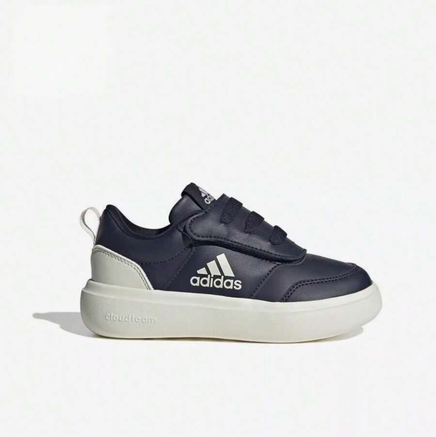 Adidas Clover Children's Classic Lace-Up Velcro Casual Shoes - Navy Blue - View 1