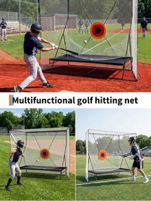Golf-Trainingsnetz (305 x 244 cm) mit Umwicklung von Pelota (335 cm) und Manta de Pelota, Golf-Trainingsnetz Grande für Chipping und Swing mit Schlagziel - Schwarz - Übersicht 9