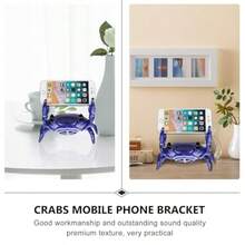 Zerod Soporte para Teléfono Inalámbrico Altavoz Compacto con Conexión por Radio en Forma de Cangrejo Altavoz de Subgraves Mini Color Azul Material Plástico Resistente Adecuado para - Neblina azul - Ver 4