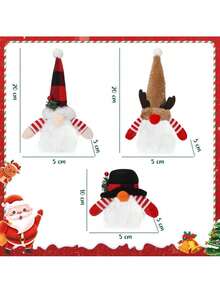 EstiloTendenciaHomeChi Gnomos De Navidad Con Luz 3 Pcs, Peluche De MuñEca Sin Cara Adornos De Gnomo De Navidad Para Regalos De DecoracióN De Regalo De Mesa Para El Hogar De VacacionesCalidad PremiumVersióN Mejorada - Muñeca sin rostro - 5*5*20 cm - Ver 2