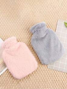 2L/1L Large Size Hot Water Bottle With Soft Cover - Classic Hot Water Bottle, Relieves Pain, Can Be Used For Neck & Shoulder Heating, Foot Warming, Menstrual Cramp Relief, Ideal Gift For Cold/Hot Therapy - Multicolor - View 4