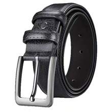 1pc Men's Retro Minimalist Buckle Stylish Belt, Suitable For Daily Wear With Trousers And Jeans