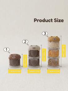 PETSIN Contenedor portátil para almacenar snacks para mascotas, para uso en interiores y exteriores, transparente con marcas de medición claras, a prueba de fugas y fácil de limpiar, adecuado para gatos y perros - Multicolor - Ver 4
