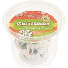Fox Run Vasos Desechables para Hornear de Navidad 1.5 x 1.5 x 0.75 Pulgadas Color Blanco - Multi - Ver 2