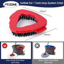 MXZONE Scrubber Mop Head Replacement Compatible With O Cedar EasyWring 1 Tank System, Spin Mop Scrub Brush Head, Hard Bristle Cleaning Brush Attachment For Kitchen Tile Floor, Not Fit RinseClean - MàuD - Xem 2