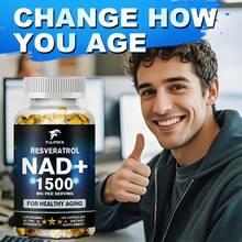 Fulimiks Cápsulas de suplemento NAD+ con resveratrol, colágeno y CoQ10. Favorecen la energía celular, la salud cerebral, muscular y cardíaca, y promueven un envejecimiento saludable para mujeres y hombres. - Una botella - Etapa de prueba - Ver 1