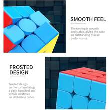 Speed Cube 3x3x3 - Moyu Meilong 3C, Stickerless Magic Cube 3x3, Fast Smooth Turning Vivid Colour 3D Puzzle Brain Toy Travel Games, Turns Quicker Than Original - Không dán nhãn 3x3 - Xem 6