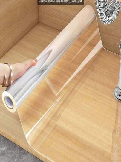 防水沙发保护膜 1卷 加厚透明沙发保护膜 - 防猫抓防水，易撕易裁，不留残胶，适用于家具、墙面、大理石桌面和厨房台面