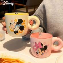 Disney Mickey Mouse & Minnie Daisy Goofy And Ceramic Mug Home Use 2025 High-Profile Couple Water Cup Birthday Gift - Multicolor - View 3