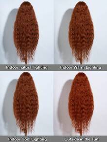 NOBLE Tóc giả dài 42 inch kiểu sóng lơi, chất liệu tổng hợp, dành cho nữ, kiểu tóc ombre vàng hoe, sóng nước, xoăn dài, thích hợp cho cosplay. - Nhiều màu - Xem 4