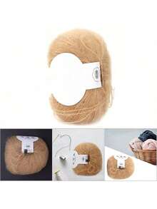 EstiloSoft Hilo de Angora Mohair Rollo de 26g, Fibra de Lujo Ligera para Ropa de Crochet, Bufandas, Suéteres, Gorros y Manualidades - Color Crema Hilo de Angora Mohair Suave Rollo de 26g, Ultra Ligero Versión Mejorada - 1 - Ver 5