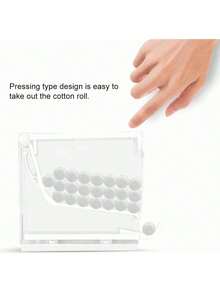EstiloDispensador de Rollo de Algodón Soporte para Caja de Almacenamiento Organizador Transparente de Tipo Prensa Conveniente Y Exquisito Diseño para Uso Profesional, Doméstico YVersión mejorada - 1 - Ver 3