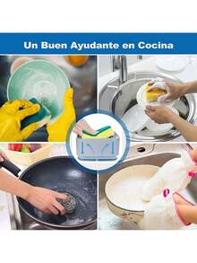 EstiloEMAGIE Dispensador de Jabón Cocina: Jabonera Despachador de Jabon Liquido para Trastes de Cocina Soap Dispenser con Esponja para Fregadero 380 MLVersión mejorada - 330 ml - Ver 8