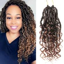 Goddess Locs Crochet Hair 10 Inch 1Pack Boho Faux Locs Crochet Hair Pre Looped Synthetic Crochet Hair For Women Daily And Party Use - Multicolor - View 2